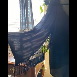 Fringe Chiffon Boho Blouse